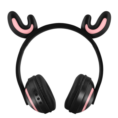 ZW19 LED 7 Colors light Bluetooth Stereo Wireless Headphones Cat Ear Flashing Glowing  Gaming Headset Earphone(Deer Fairy) - Headset & Headphone by PMC Jewellery | Online Shopping South Africa | PMC Jewellery