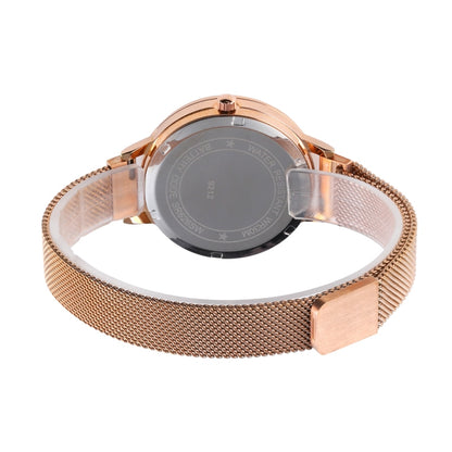 Skmei 9212 Fashion Lady Quartz Watch Student Female Temperament Waterproof Magnetic Suction Net Belt Watch(Pink) - Alloy Watches by SKMEI | Online Shopping South Africa | PMC Jewellery | Buy Now Pay Later Mobicred