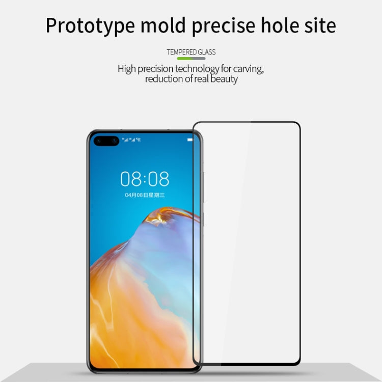 For Huawei P40 PINWUYO 9H 2.5D Full Screen Tempered Glass Film(Black) - Huawei Tempered Glass by PINWUYO | Online Shopping South Africa | PMC Jewellery | Buy Now Pay Later Mobicred