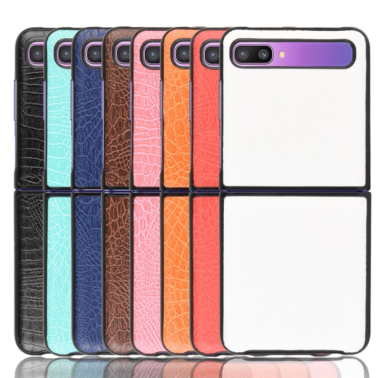 For Galaxy Z Flip Shockproof Crocodile Texture PC + PU Case(Red) - free shipping - PMC TechLife - Order now!