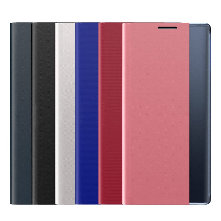 For Galaxy Note 10 Plus Plain Texture Cloth Attraction Flip Holder Leather Phone Case(Red) - Galaxy Phone Cases by PMC TechLife | Online Shopping South Africa | PMC TechLife | Buy Now Pay Later Mobicred
