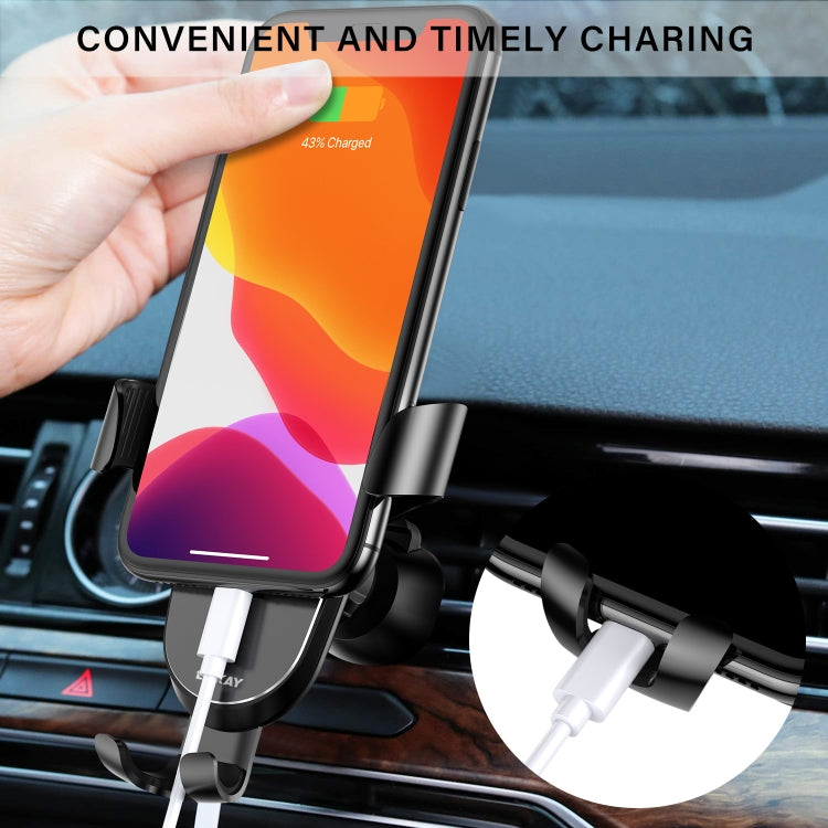 ENKAY ENK-CM101 Automatic Induction Gravity Car Mount Rotation Car Air Vent Mount Phone Holder(Black) - Car Holders by ENKAY | Online Shopping South Africa | PMC Jewellery