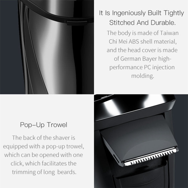 Original Xiaomi Youpin Yingqu Blackstone3 Men Portable Face Care Three Cutter Heads Electric Shaving Razor - Electric Shavers by Xiaomi | Online Shopping South Africa | PMC Jewellery