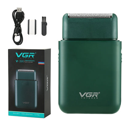 VGR V-390 5W USB Portable Reciprocating Electric Shaver (Green) - Electric Shavers by VGR | Online Shopping South Africa | PMC Jewellery