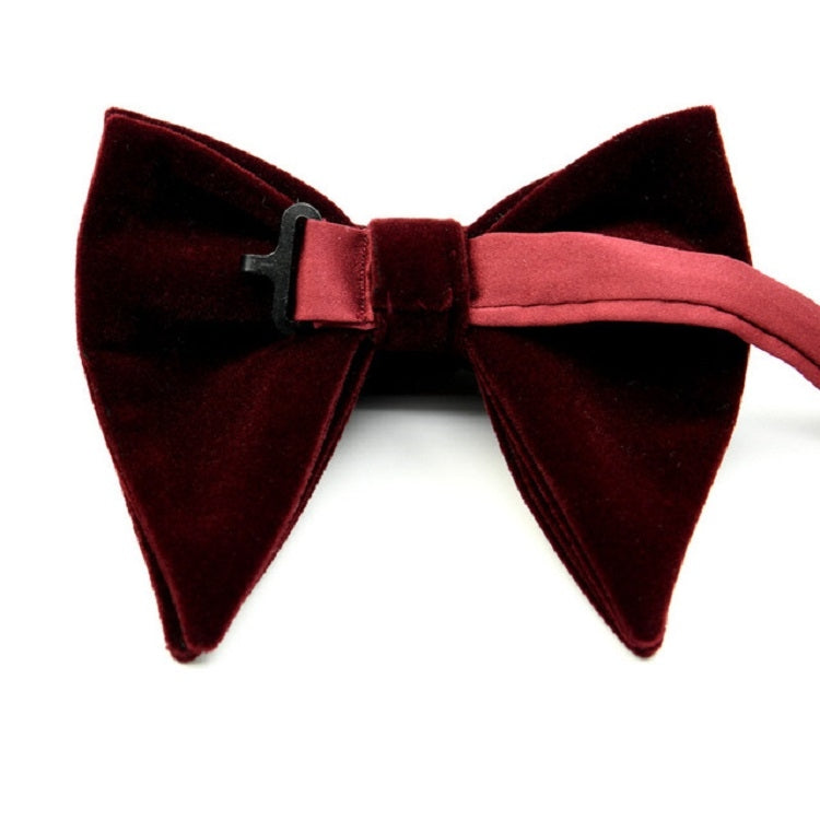 Men Velvet Double-layer Big Bow-knot Bow Tie Clothing Accessories(Navy) - Tie clip by PMC Jewellery | Online Shopping South Africa | PMC Jewellery