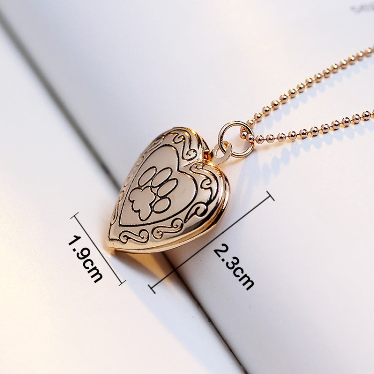 DIY Heart-shaped Photo Frame Memory Locket Pendant Necklace Jewelry(gold) - Necklaces & Pendants by PMC Jewellery | Online Shopping South Africa | PMC Jewellery