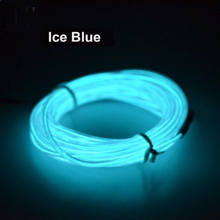Flexible LED Light EL Wire String Strip Rope Glow Decor Neon Lamp USB Controlle 3M Energy Saving Mask Glasses Glow Line F277(Blue Light) - Laser Stage Lighting by PMC Jewellery | Online Shopping South Africa | PMC Jewellery