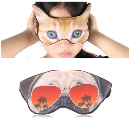 3D Eye Mask Shading Sleeping Cartoon Animal Printed Eye Mask(Glasses Dog) - Eye Masks by PMC Jewellery | Online Shopping South Africa | PMC Jewellery