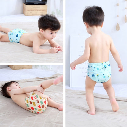 6 Layer Baby Diaper Waterproof  Reusable Cloth Diapers Baby Cotton Training  Underwear Pants Diaper M（6-12KG）(Trojan) - Children Underwear by PMC Jewellery | Online Shopping South Africa | PMC Jewellery