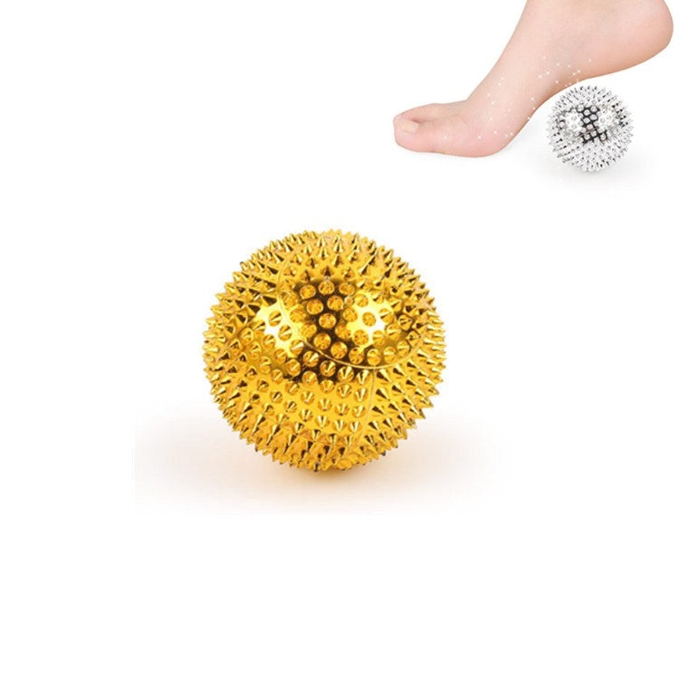 1 Pair Magnetic Massage Ball Relax Muscle Finger Plantar Pressure Massage Stab Ball, Size:4.7cm(Gold) - Massage & Relaxation by PMC Jewellery | Online Shopping South Africa | PMC Jewellery