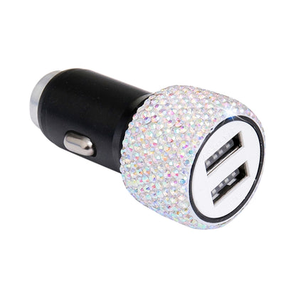 Diamond Car Dual USB Charge Mobile Phone Safety Hammer Charger(AB illusion) - Car Charger by PMC Jewellery | Online Shopping South Africa | PMC Jewellery