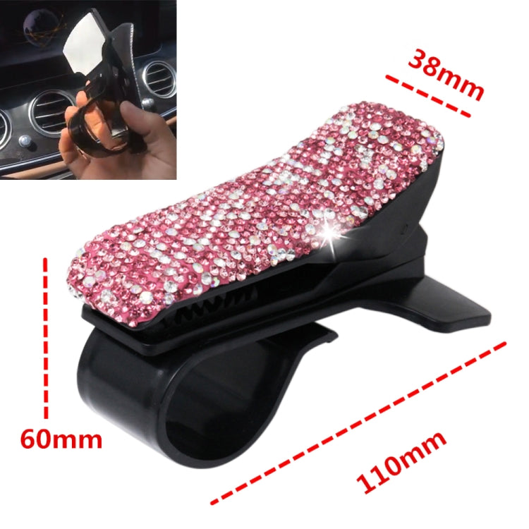 Diamond Car Phone Holder 360 Degree Rotating Creative Car Dashboard Mobile Holders(Pink Color Mixing) - Car Holders by PMC Jewellery | Online Shopping South Africa | PMC Jewellery