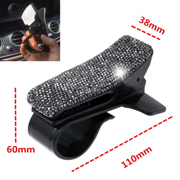 Diamond Car Phone Holder 360 Degree Rotating Creative Car Dashboard Mobile Holders(Bright Black) - Car Holders by PMC Jewellery | Online Shopping South Africa | PMC Jewellery