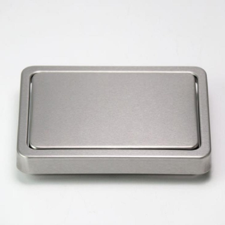Embedded Type Stainless Steel Swing Cover Flip Kitchen Countertop Trash Can Lid  Cap, Size:Square 16.2x22.7cm(Silver) - Trash Bin & Bags by PMC TechLife | Online Shopping South Africa | PMC TechLife | Buy Now Pay Later Mobicred