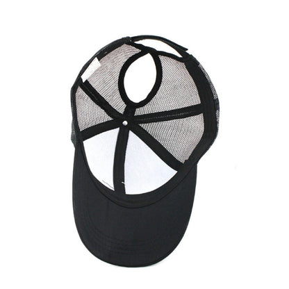 Summer Cotton Mesh Opening Ponytail Hat Sunscreen Baseball Cap, Specification:No Mark(White) - Peaked Cap by PMC Jewellery | Online Shopping South Africa | PMC Jewellery