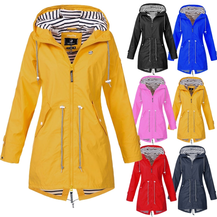 Women Waterproof Rain Jacket Hooded Raincoat, Size:S(Blue) - Hoodie by PMC Jewellery | Online Shopping South Africa | PMC Jewellery