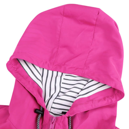 Women Waterproof Rain Jacket Hooded Raincoat, Size:M(Pink) - Hoodie by PMC Jewellery | Online Shopping South Africa | PMC Jewellery