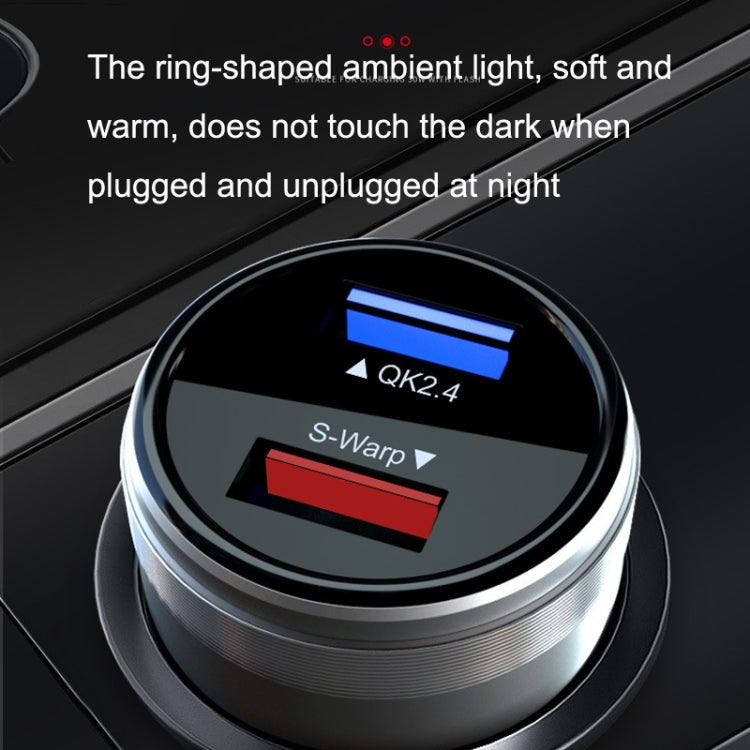 QIAKEY GX789 Dual USB Fast Charge Car Charger(Black) - Car Charger by QIAKEY | Online Shopping South Africa | PMC TechLife | Buy Now Pay Later Mobicred