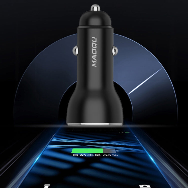 QIAKEY QK739 Dual Ports Fast Charge Car Charger(Black) - Car Charger by QIAKEY | Online Shopping South Africa | PMC Jewellery