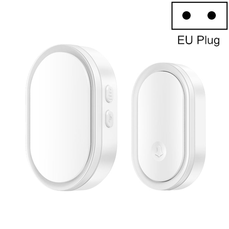 CACAZI A99 Home Smart Remote Control Doorbell Elderly Pager, Style:EU Plug(White) - Wireless Doorbell by CACAZI | Online Shopping South Africa | PMC Jewellery