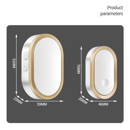 CACAZI A99 Home Smart Remote Control Doorbell Elderly Pager, Style:EU Plug(White) - Wireless Doorbell by CACAZI | Online Shopping South Africa | PMC Jewellery