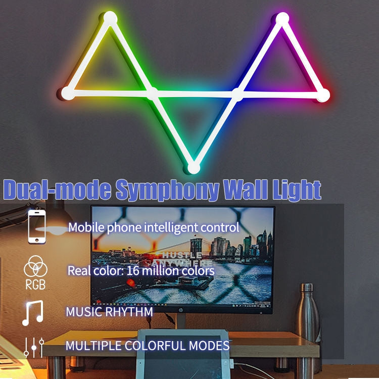 JSK-P22 Smart RGB Mosaic Light Rhythm Light Support Amazon Alexa / Google Assistant /DuerOS US Plug(Black) - Novelty Lighting by PMC Jewellery | Online Shopping South Africa | PMC Jewellery