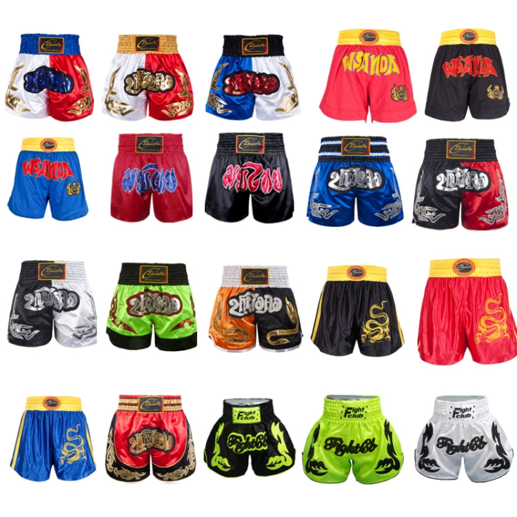 ZhuoAo Muay Thai/Boxing/Sanshou/Fighting Shorts for Men and Women, Size:XS(Blue Waist Stitching) - Sportswear by ZhuoAo | Online Shopping South Africa | PMC Jewellery | Buy Now Pay Later Mobicred