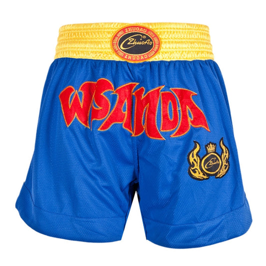 ZhuoAo Muay Thai/Boxing/Sanshou/Fighting Shorts for Men and Women, Size:XXL(Quick Dry Sanda Blue) - Sportswear by ZhuoAo | Online Shopping South Africa | PMC Jewellery