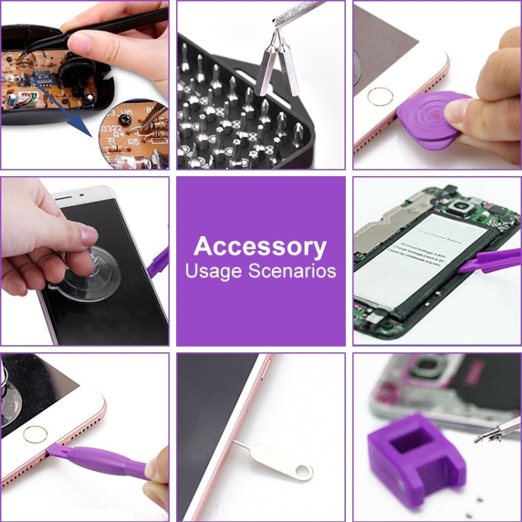 135 in 1 DIY Mobile Phone Disassembly Tool Clock Repair Multi-function Tool Screwdriver Set(Black Purple) - Screwdriver Set by PMC TechLife | Online Shopping South Africa | PMC TechLife