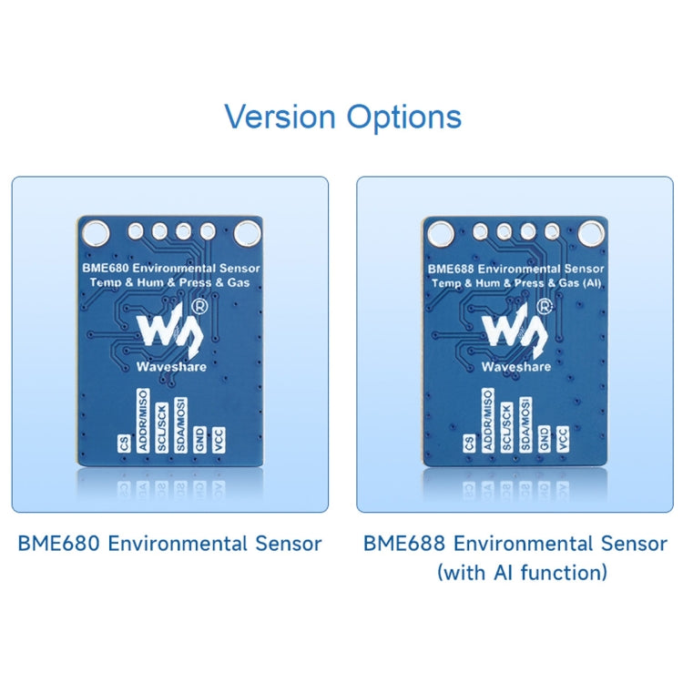 Waveshare BME680  Environmental Sensor Supports Temperature / Humidity / Barometric Pressure / Gas Detection - Sensor Module by Waveshare | Online Shopping South Africa | PMC Jewellery | Buy Now Pay Later Mobicred