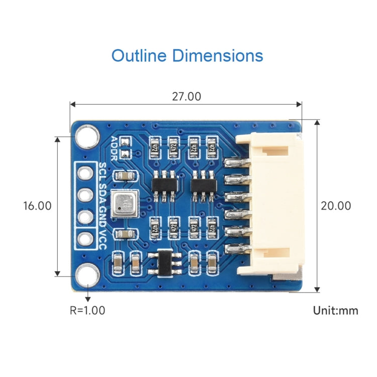 Waveshare BME680  Environmental Sensor Supports Temperature / Humidity / Barometric Pressure / Gas Detection - Sensor Module by Waveshare | Online Shopping South Africa | PMC Jewellery | Buy Now Pay Later Mobicred