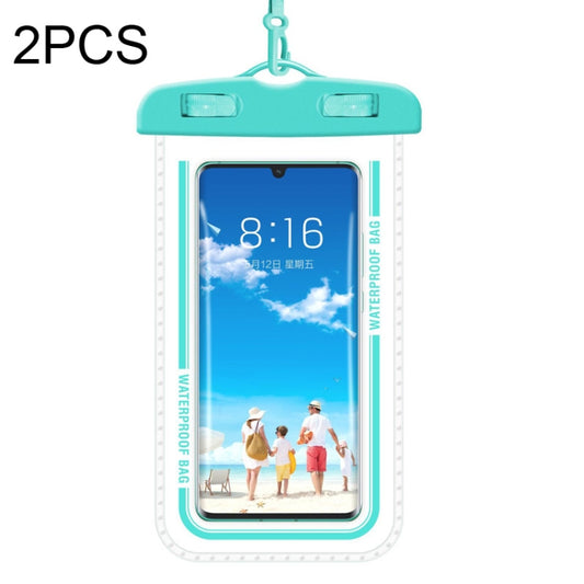 2 PCS Transparent Waterproof Cell Phone Case Swimming Cell Phone Bag Macaron Blue - Waterproof Bag by PMC Jewellery | Online Shopping South Africa | PMC Jewellery