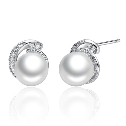 Pearl Earrings Jewelry S925 Sterling Silver Earrings - Stud Earrings & Earrings by PMC Jewellery | Online Shopping South Africa | PMC Jewellery | Buy Now Pay Later Mobicred