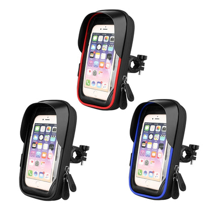 Mountain Bike Card Holder Touch Screen Mobile Phone Holder Motorcycle Electric Vehicle Waterproof Navigation Bracket Shade Mobile Phone Holder, Style:Handlebars(Black) - Bicycle Bags by PMC Jewellery | Online Shopping South Africa | PMC Jewellery