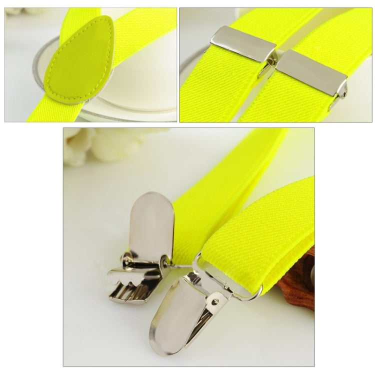 Candy-colored Stretch Polyester Adjustable Shoulder Strap Clip(Yellow) - Belts by PMC Jewellery | Online Shopping South Africa | PMC Jewellery