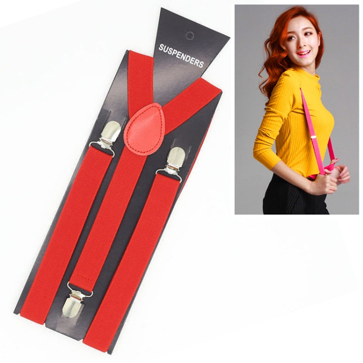 Candy-colored Stretch Polyester Adjustable Shoulder Strap Clip(Red) - Belts by PMC Jewellery | Online Shopping South Africa | PMC Jewellery