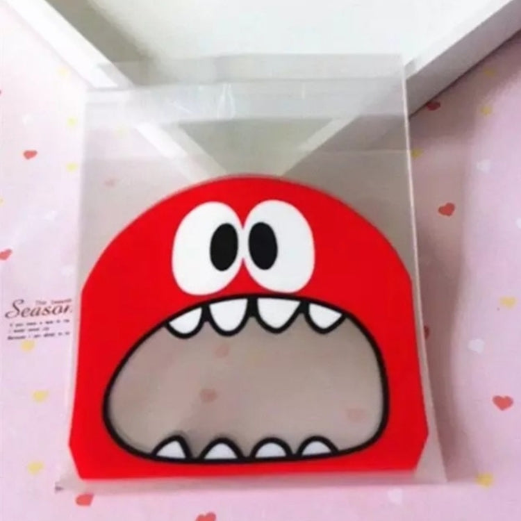 100 PCS Cute Big Teech Mouth Monster Plastic Bag Wedding Birthday Cookie Candy Gift OPP Packaging Bags, Gift Bag Size:10x10cm(Red) - Gift Bags & Wrapping Supplies by PMC Jewellery | Online Shopping South Africa | PMC Jewellery