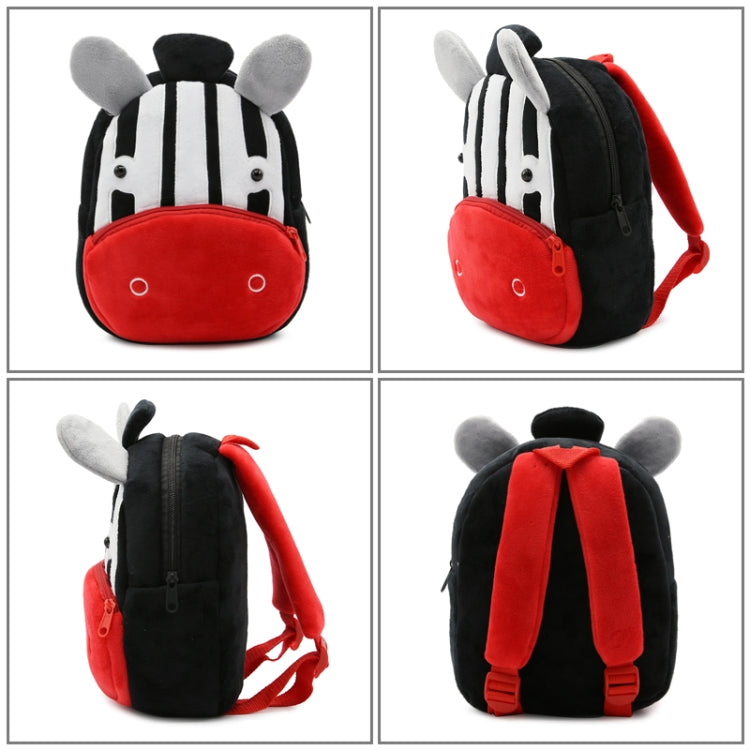 Kids 3D Animal Velvet Backpacks Children Cartoon Kindergarten Toys Gifts School Bags(Zebra) - Kids Bags by PMC Jewellery | Online Shopping South Africa | PMC Jewellery