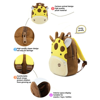 Kids 3D Animal Velvet Backpacks Children Cartoon Kindergarten Toys Gifts School Bags(Bee) - Kids Bags by PMC Jewellery | Online Shopping South Africa | PMC Jewellery