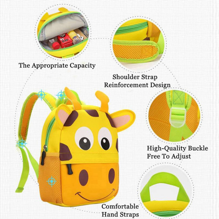 Cute Kid Toddler School Bags Kindergarten Children bag 3D Cartoon Animal Bag(Giraffe) - Kids Bags by PMC Jewellery | Online Shopping South Africa | PMC Jewellery