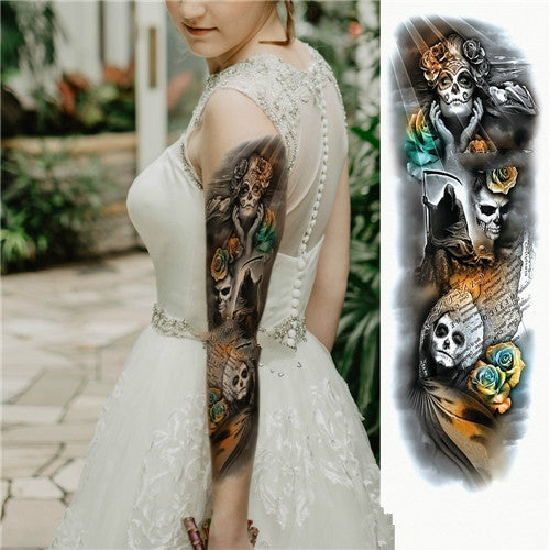 2 PCS Large Arm Sleeve Waterproof Temporary Tattoo Sticker(TQB-011) - Sticker by PMC Jewellery | Online Shopping South Africa | PMC Jewellery