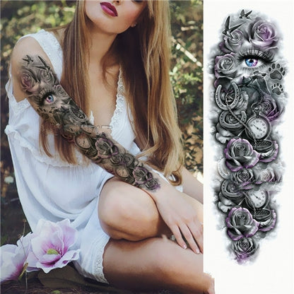 2 PCS Large Arm Sleeve Waterproof Temporary Tattoo Sticker(TQB-004) - Sticker by PMC Jewellery | Online Shopping South Africa | PMC Jewellery