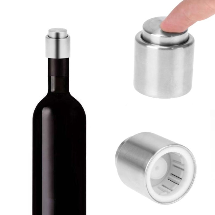 Push Stainless Steel Red Wine Stopper Champagne Stopper, Style:Red Wine Stopper - Bottle Stopper by PMC Jewellery | Online Shopping South Africa | PMC Jewellery