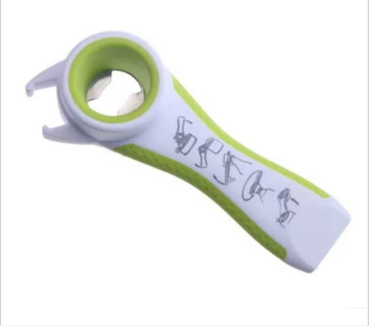 5 in 1 Multifunctional Plastic Bottle Opener Beer Opener Kitchen Tool(White&Green) - Openers by PMC TechLife | Online Shopping South Africa | PMC TechLife