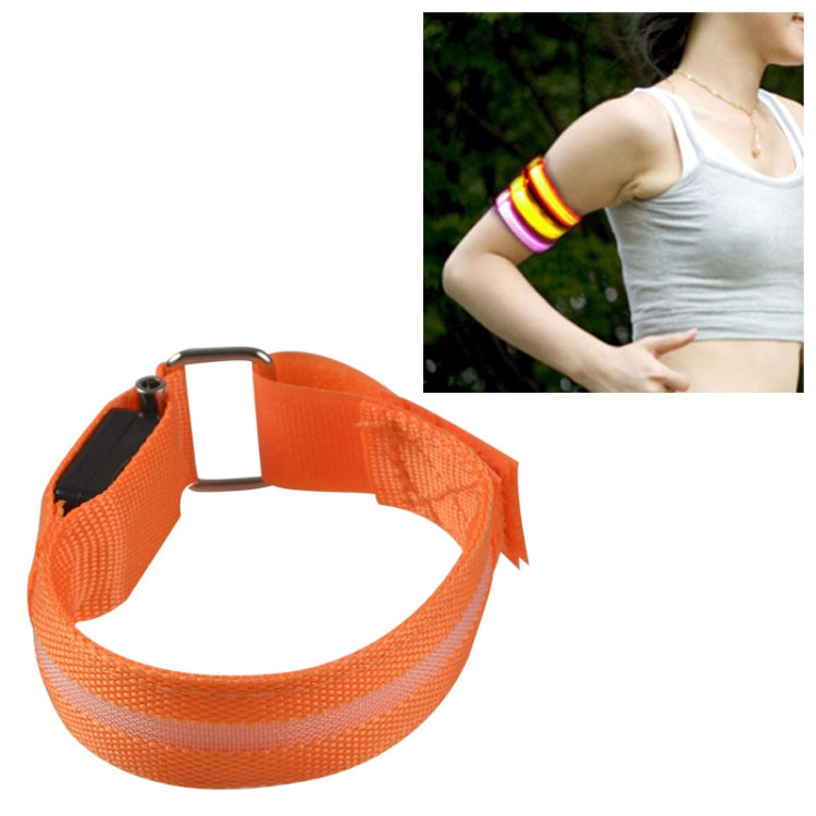 Nylon Night Sports LED Light Armband Light Bracelet, Specification:USB Charging Version(Orange) - Wristbands by PMC Jewellery | Online Shopping South Africa | PMC Jewellery