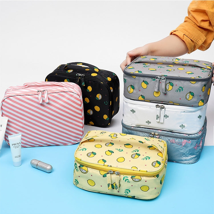 Large Capacity Portable Lady Waterproof Padded Travel Cosmetic Bag Beautician Storage Bags Women Makeup Bag(Style A Flamingo) - Storage Boxes by PMC Jewellery | Online Shopping South Africa | PMC Jewellery