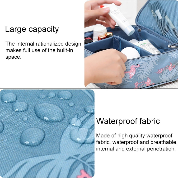 Large Capacity Portable Lady Waterproof Padded Travel Cosmetic Bag Beautician Storage Bags Women Makeup Bag(Style A Grey Lemon) - Storage Boxes by PMC Jewellery | Online Shopping South Africa | PMC Jewellery