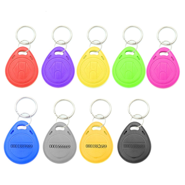 10 PCS 125KHz TK/EM4100 Proximity ID Card Chip Keychain Key Ring(Blue) - Access Card by PMC Jewellery | Online Shopping South Africa | PMC Jewellery