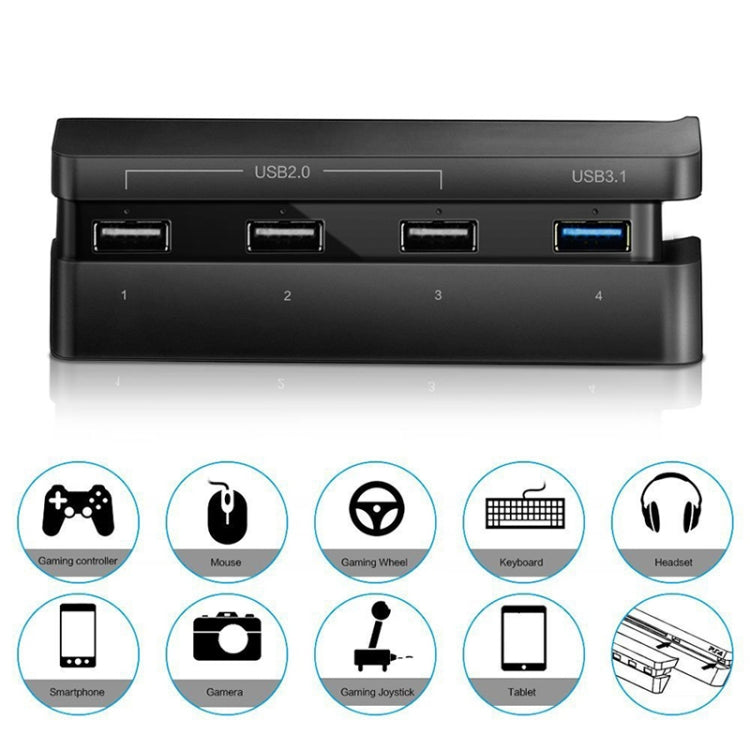 2 PCS Extend USB Adapter Accessories for Play Station 4 Slim Console USB HUB 3.0 High Speed - Charger & Power by PMC TechLife | Online Shopping South Africa | PMC TechLife