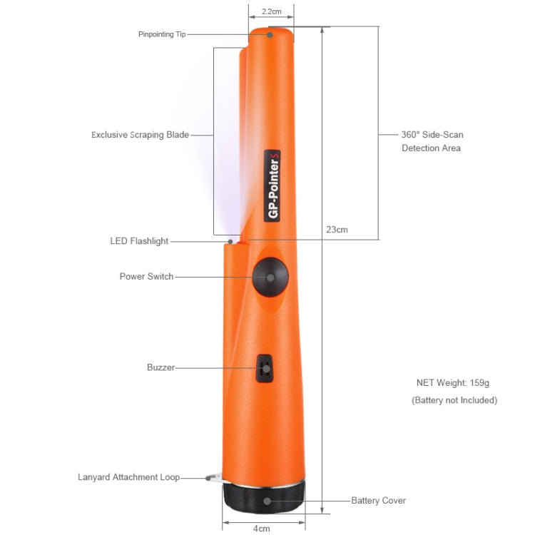 GP-Pointer S Metal Detector Gold Detector Pointer Pinpointing(Black) - free shipping - PMC TechLife - Order now!